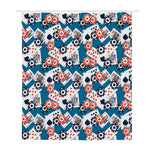 Casino Poker Pattern Print Polyester Shower Curtain