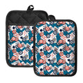 Casino Poker Pattern Print Pot Holders With Pocket
