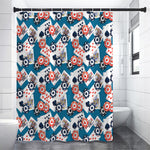 Casino Poker Pattern Print Premium Shower Curtain