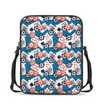 Casino Poker Pattern Print Rectangular Crossbody Bag