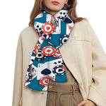 Casino Poker Pattern Print Scarf
