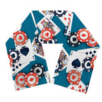 Casino Poker Pattern Print Scarf