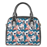 Casino Poker Pattern Print Shoulder Handbag