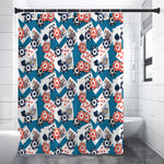 Casino Poker Pattern Print Shower Curtain