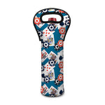 Casino Poker Pattern Print Single Neoprene Wine Tote