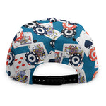 Casino Poker Pattern Print Snapback Cap