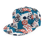 Casino Poker Pattern Print Snapback Cap