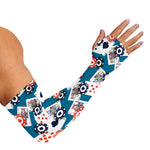 Casino Poker Pattern Print Sun Protection Arm Sleeves