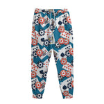 Casino Poker Pattern Print Sweatpants