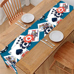 Casino Poker Pattern Print Table Runner