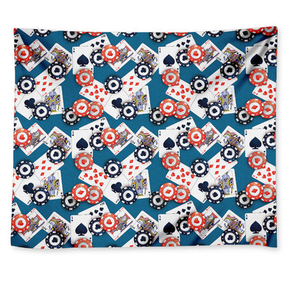 Casino Poker Pattern Print Tapestry