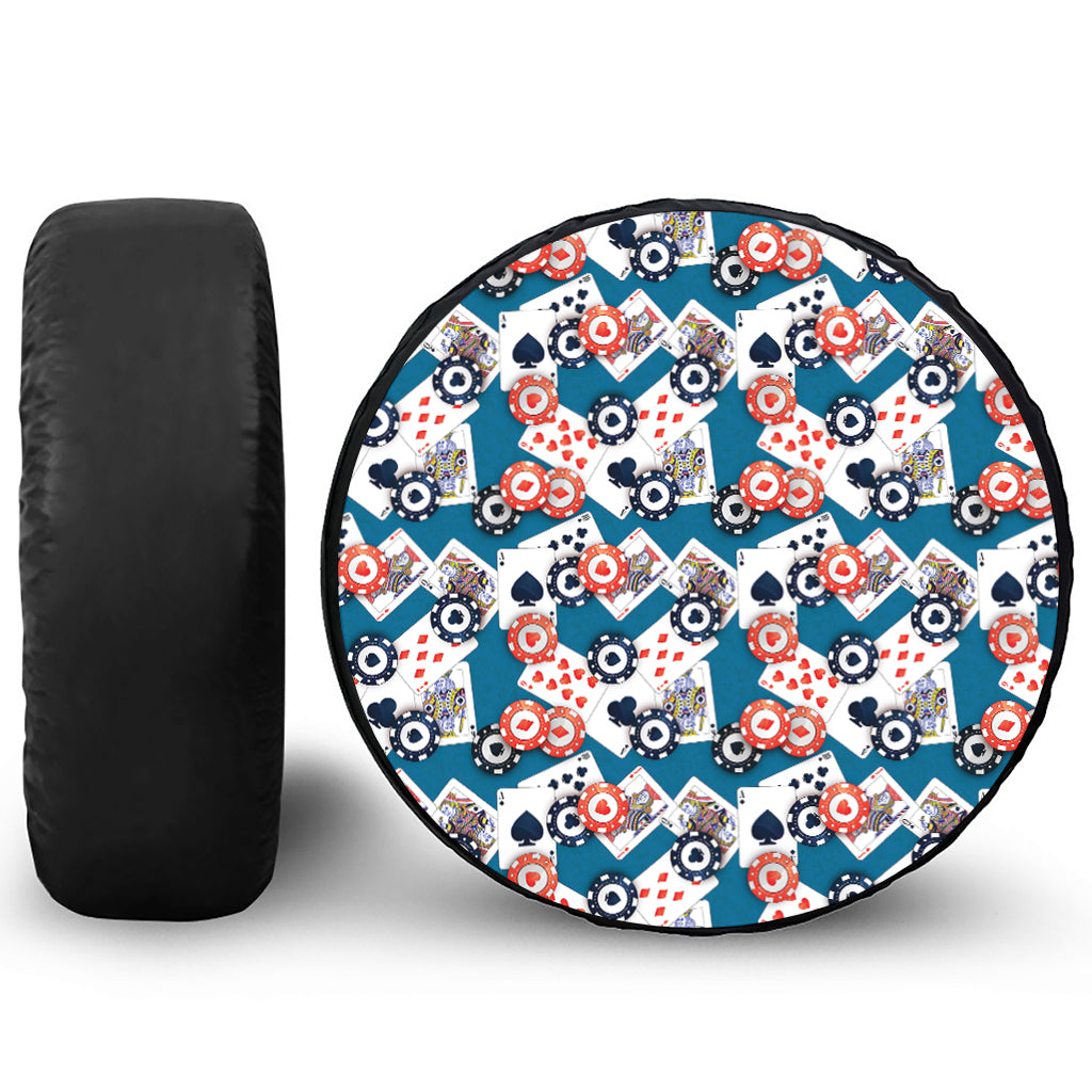 Casino Poker Pattern Print Tire Cover