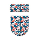 Casino Poker Pattern Print Toilet Lid And Tank Cover Set