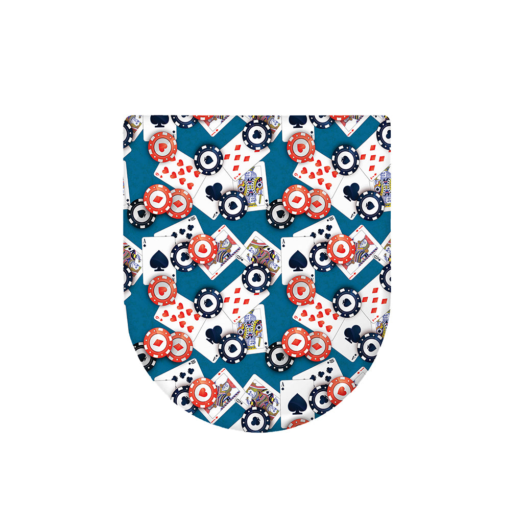 Casino Poker Pattern Print Toilet Lid Cover