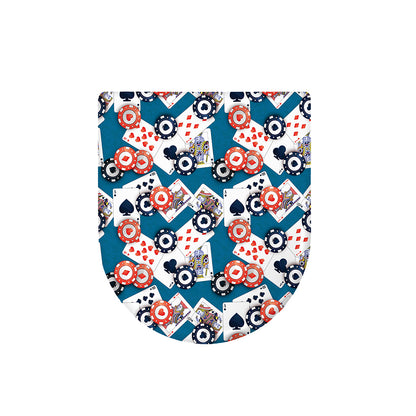 Casino Poker Pattern Print Toilet Lid Cover
