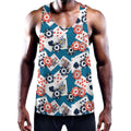 Casino Poker Pattern Print Men's Workout Tank Top
