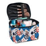 Casino Poker Pattern Print Travel Makeup Bag