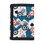 Casino Poker Pattern Print Trifold Wallet