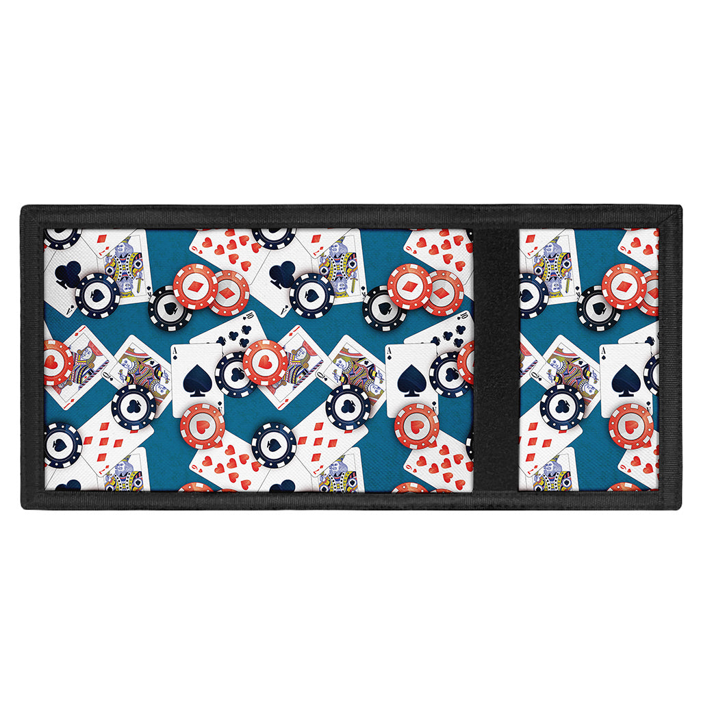 Casino Poker Pattern Print Trifold Wallet