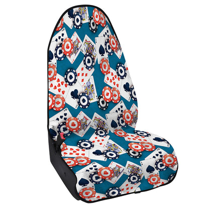 Casino Poker Pattern Print Waterproof Car Seat Cover