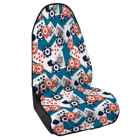 Casino Poker Pattern Print Waterproof Car Seat Cover
