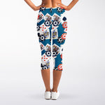 Casino Poker Pattern Print Women's Capri Leggings