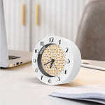 Cat And Yarn Ball Pattern Print Alarm Clock