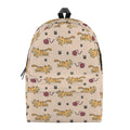 Cat And Yarn Ball Pattern Print School Backpack