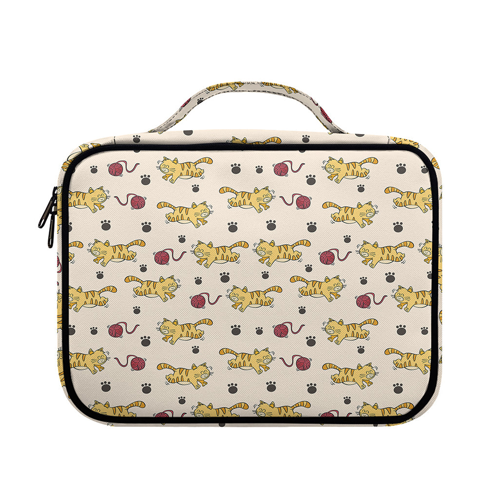 Cat And Yarn Ball Pattern Print Briefcase Bible Bag