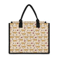 Cat And Yarn Ball Pattern Print Canvas Tote Bag