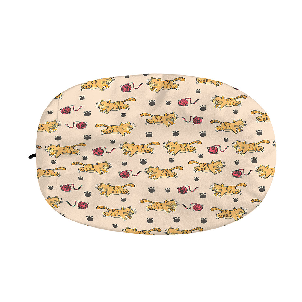 Cat And Yarn Ball Pattern Print Car Side Mirror Covers