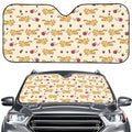 Cat And Yarn Ball Pattern Print Car Windshield Sun Shade