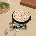 Cat And Yarn Ball Pattern Print Coin Purse
