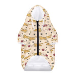 Cat And Yarn Ball Pattern Print Dog Zip Up Hoodie