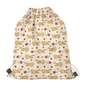 Cat And Yarn Ball Pattern Print Drawstring Bag