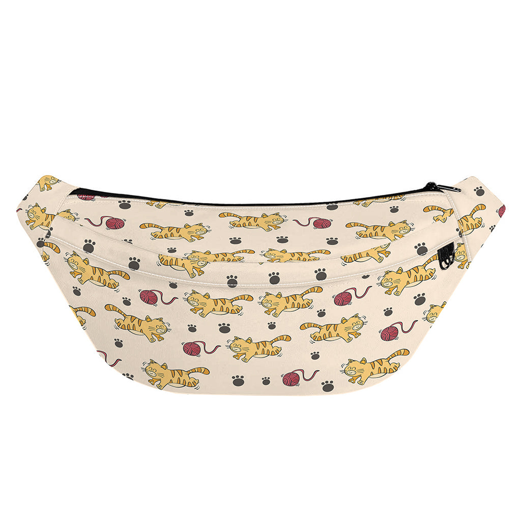 Cat And Yarn Ball Pattern Print Fanny Pack