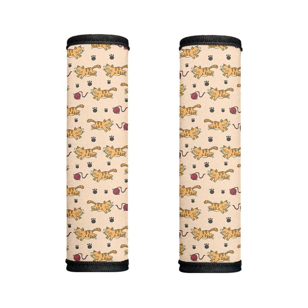 Cat And Yarn Ball Pattern Print Handle Covers