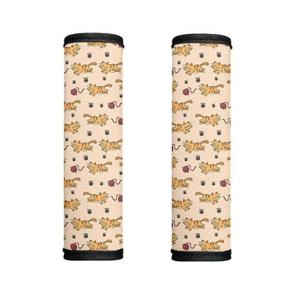Cat And Yarn Ball Pattern Print Handle Covers