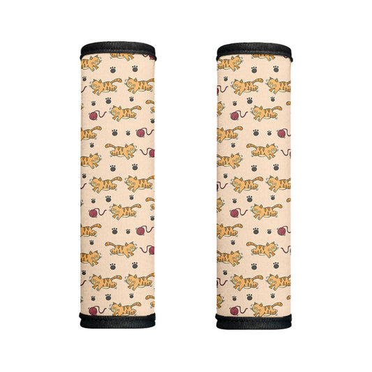 Cat And Yarn Ball Pattern Print Handle Covers