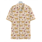 Cat And Yarn Ball Pattern Print Hawaiian Shirt