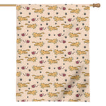 Cat And Yarn Ball Pattern Print House Flag