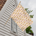 Cat And Yarn Ball Pattern Print House Flag
