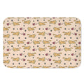 Cat And Yarn Ball Pattern Print Indoor Door Mat