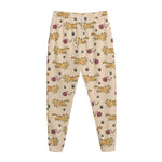 Cat And Yarn Ball Pattern Print Jogger Pants
