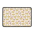 Cat And Yarn Ball Pattern Print Kitchen Mat