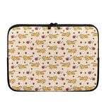 Cat And Yarn Ball Pattern Print Laptop Sleeve