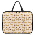 Cat And Yarn Ball Pattern Print Laptop Sleeve With Handle