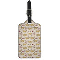 Cat And Yarn Ball Pattern Print Luggage Tag