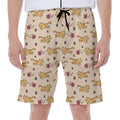 Cat And Yarn Ball Pattern Print Men's Beach Shorts