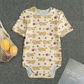 Cat And Yarn Ball Pattern Print Men's Bodysuit